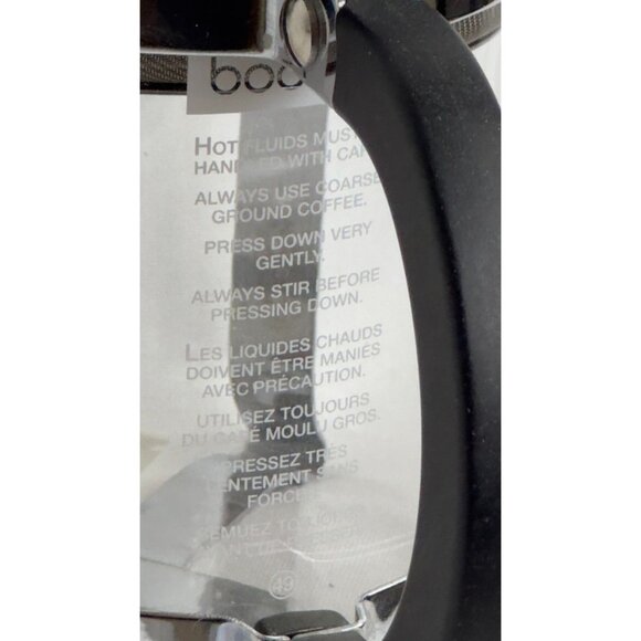 Bodum The Original French Press Coffee Maker 34 Oz Glass & Stainless Steel - Picture 5 of 10